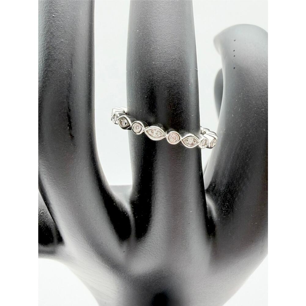 Moissanite Eternity Band Ring | Sterling Silver S925 | Size 7.25 - New w/o tags